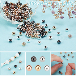 200Pcs 5 Colors Rack Plating Brass Beads&nbsp;KK-PH0010-95