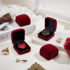 Plastic Cover with Velvet Brooch Packing Boxes&nbsp;VBOX-WH0012-06C