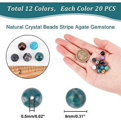 240Pcs 12 Styles Natural Gemstone Beads&nbsp;G-AR0004-94