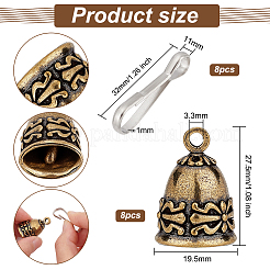 8Pcs Tibetan Style Brass Pendants&nbsp;FIND-OC0002-77