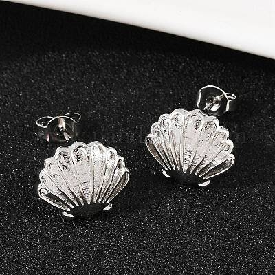 Brass Stud Earrings&nbsp;EJEW-R032-02P-1
