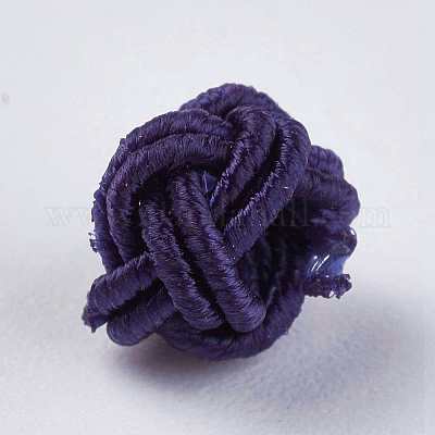 Polyester Weave Beads&nbsp;WOVE-K001-A14-1