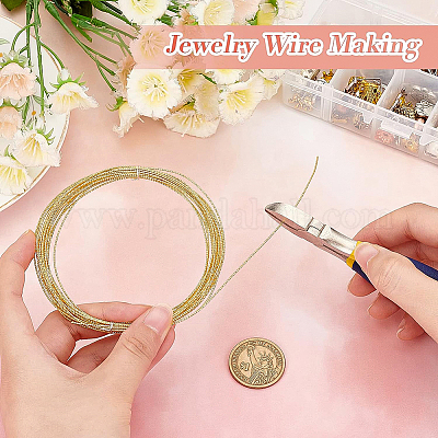 Textured Round Brass Spring Wire&nbsp;CWIR-WH0008-03A-1