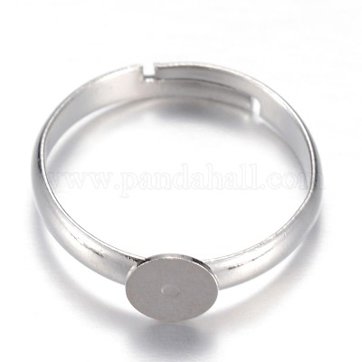 Adjustable Brass Pad Ring Setting Components&nbsp;X-KK-P039-04-6mm-1