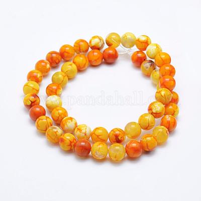 Natural Crackle Agate Beads Strands&nbsp;G-K203-88-8mm-1