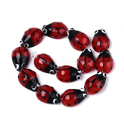 Handmade Lampwork Bumpy Beads Strands&nbsp;LAMP-N028-07-1