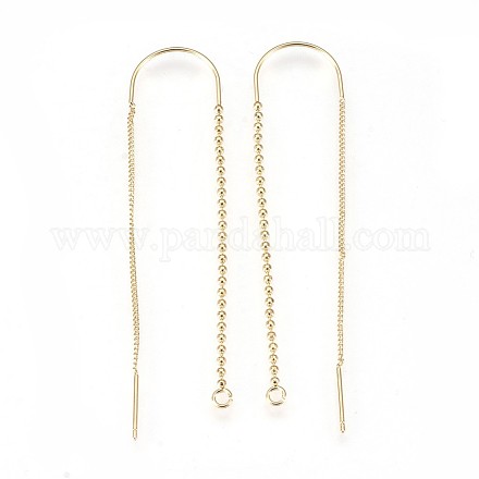 Brass Earring Findings KK-P153-33G-NF-1