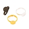 Brass Pad Ring Base Findings, Adjustable, Cadmium Free & Lead Free, Mixed Color, Inner Diameter: 17mm, Tray Size: 10mm