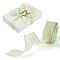 Polyester Crumpled Ribbon, for Bowknot, Flower, Gift Decoration, Pale Green, 1 inch(25mm)