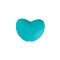 Silicone Beads, DIY Nursing Necklaces Making, Heart, Turquoise, 17x20mm