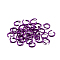 Aluminum Open Jump Rings, Round, Purple, 18 Gauge, 8x1mm, Inner Diameter: 6.5mm, about 300pcs/bag