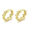 Brass Hoop Earrings, Real 18K Gold Plated, 12x4.5mm