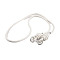 PU Leather & Alloy Phone Hand Strap Chains, Purse Chains, White, 116cm