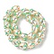 Baking Paint Baking Paint Glass Beads, Strawberry, with Enamel, Yellow, 13x12mm, Hole: 1.6mm