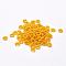 Polyester Weave Beads, Ring, Gold, 6x2mm, Hole: 3mm, about 200pcs/bag