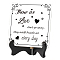 2Pcs 2 Style Square Cork Ceramics Sublimation Cup Holder Pad Mat, with MDF Display Stands, Heart Pattern, 1pc/style