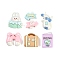 Travel Theme Resin Cabochons, Mixed Shapes, Mixed Color, 20.5~28x16.5~23x7~8mm