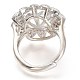 Adjustable Brass Finger Cup Peg Ring Settings&nbsp;ZIRC-I049-06P-3