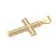 Brass Micro Pave Cubic Zirconia Pendants&nbsp;KK-P293-21E-G-2