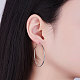 925 Sterling Silver Hoop Earrings&nbsp;JE670A-04-3