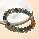 Natural Indian Agate Bead Stretch Bracelets&nbsp;BJEW-K212-B-010-1