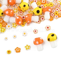156Pcs 10 Styles Handmade Millefiori Glass Beads&nbsp;LAMP-FS0001-32