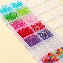 700Pcs 14 Style Bicone AB Color Plated Eco-Friendly Transparent Acrylic Beads&nbsp;TACR-FS0001-32