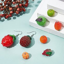 32Pcs 8 Style  Resin Pendants&nbsp;RESI-GA0001-09