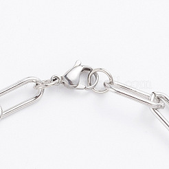 Tarnish Resistant 304 Stainless Steel Paperclip Chains&nbsp;X-STAS-I146-01P