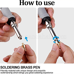 Brass Wood Burning Tip Sets&nbsp;DIY-WH20014-07G