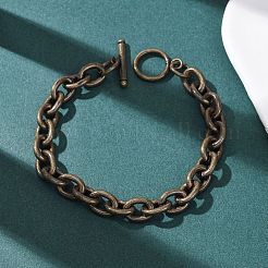 304 Stainless Steel Cable Chains Bracelets for Women Men&nbsp;BJEW-P376-02AB