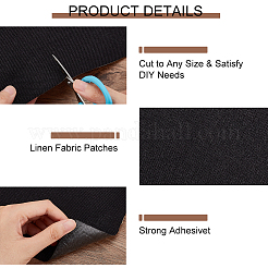 Self Adhesive Linen Fabric Patches&nbsp;AJEW-WH0270-16E