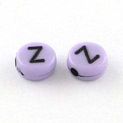 Flat Round Craft Style Opaque Acrylic Beads&nbsp;SACR-S743-22