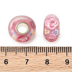 Lampwork & Brass Core European Beads&nbsp;LAMP-P019-01P-14
