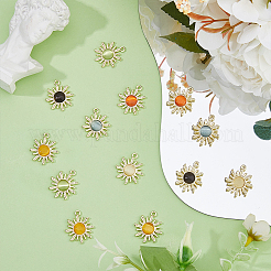 36Pcs 6 Colors Cat Eye Pendants&nbsp;FIND-HY0002-83