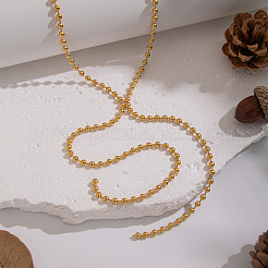 304 Stainless Steel Ball Chain Y-shaped Tassel Necklaces for Women&nbsp;YG1121