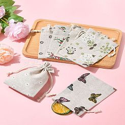 24Pcs 6 Colors Polycotton(Polyester Cotton) Packing Pouches Drawstring Bags&nbsp;ABAG-FS0001-12
