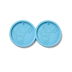 Flat Round with Africa Map & Fist DIY Pendant Silicone Molds&nbsp;LS-SIMO-H004-05