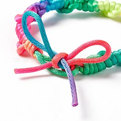 Colorful Polyester Braided Cord Bracelet&nbsp;BJEW-B065-05