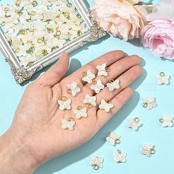 200Pcs ABS Imitation Pearl Butterfly Charms&nbsp;PALLOY-SZ00045