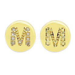 Brass Micro Pave Clear Cubic Zirconia Beads&nbsp;KK-T030-LA843-MX3