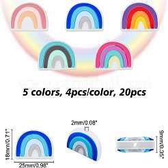 20Pcs 5 Colors Silicone Beads&nbsp;SIL-CA0001-09