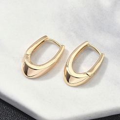 U-Shaped Brass Hoop Earrings&nbsp;EJEW-D320-14G