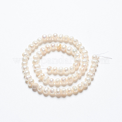 Natural Cultured Freshwater Pearl Beads Strands&nbsp;X-PEAR-L001-F-08