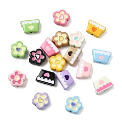 36pcs 18 Styles Baking Paint Alloy Beads&nbsp;FIND-CJ0004-21