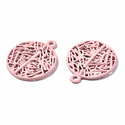 Spray Painted Alloy Pendants&nbsp;PALLOY-Q434-010D-NR