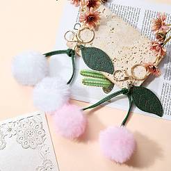 1Pc Cherry Plush Cloth Pendant Decorations&nbsp;HJEW-SZ0001-40I
