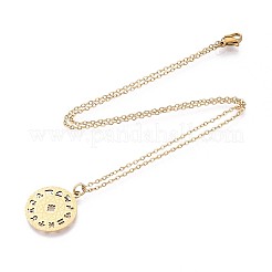 201 Stainless Steel Pendant Necklaces&nbsp;NJEW-T009-JN139-40-2