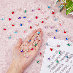 50Pcs Rhinestone Adjustable Rings&nbsp;RJEW-FI0001-06