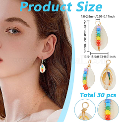 30Pcs Natural Cowrie Shell Pendants&nbsp;FIND-ME0002-51